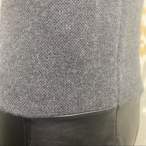 Ralph Lauren Cashmere Birdseye Lamb Leather Dress - Picture 10 of 16